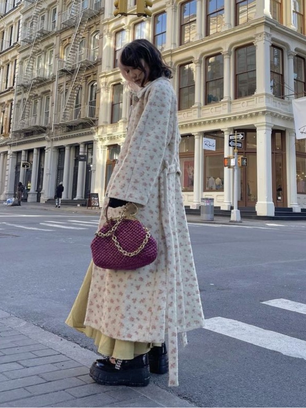 Acne Studios FW 2021 floral car coat